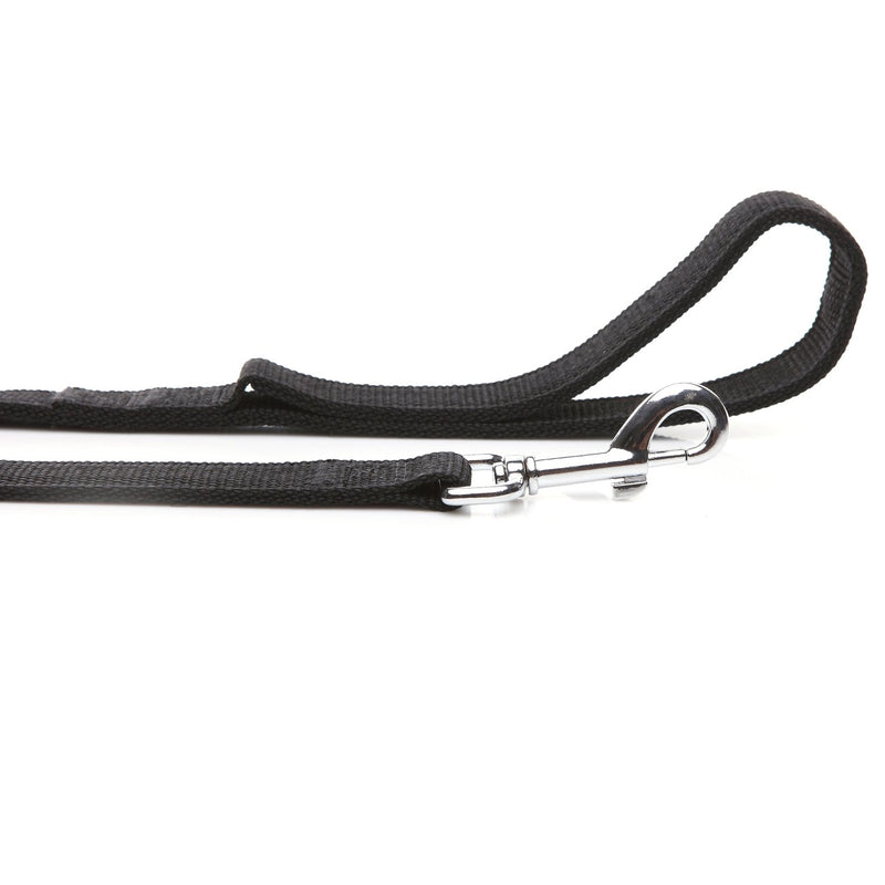 [Australia] - TAIDA 2-Layer Nylon Heavy Duty Dog Leash, 6 Feet Long, 1 Inch Wide for Small Medium Big Large Dogs Black 