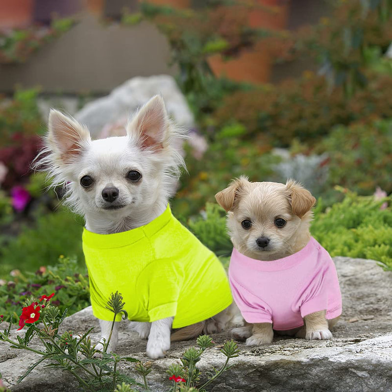 Sebaoyu 4 Pieces Dog Shirt for Small Dogs, Chihuahua Puppy Clothes for Girl Boy, Summer Tiny Dog Clothes Outfit, Extra Small Pet Yorkie Teacup Clothing Male Female X-Small Eat - PawsPlanet Australia