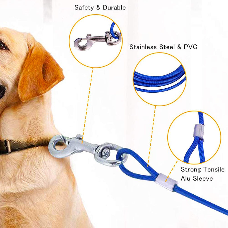 BESTZY Metal Double Dog Leash 2 Way Iron Chain Leash Coupler Twin Pet For Two Pet Dogs Walking Leash Safety Chain,For Walking Training - PawsPlanet Australia