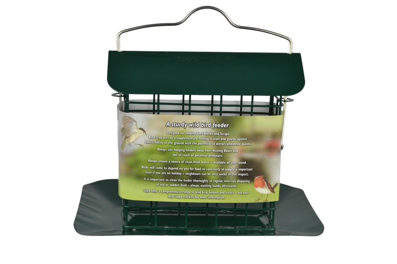 Supa Premium Suet Block / Scrap Feeder with Tray has been specifically designed for the feeding of Suet Blocks & Scraps but can also be used for Fruit, Seed Blocks etc. 1 Multi - PawsPlanet Australia