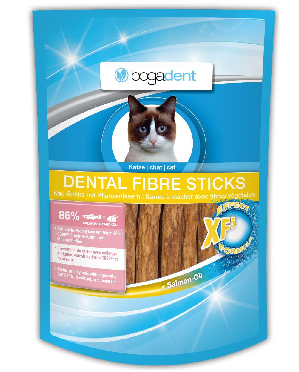 Bogadent Dental Fiber Sticks Salmon Cat, 50 g 50 g (pack of 1) - PawsPlanet Australia