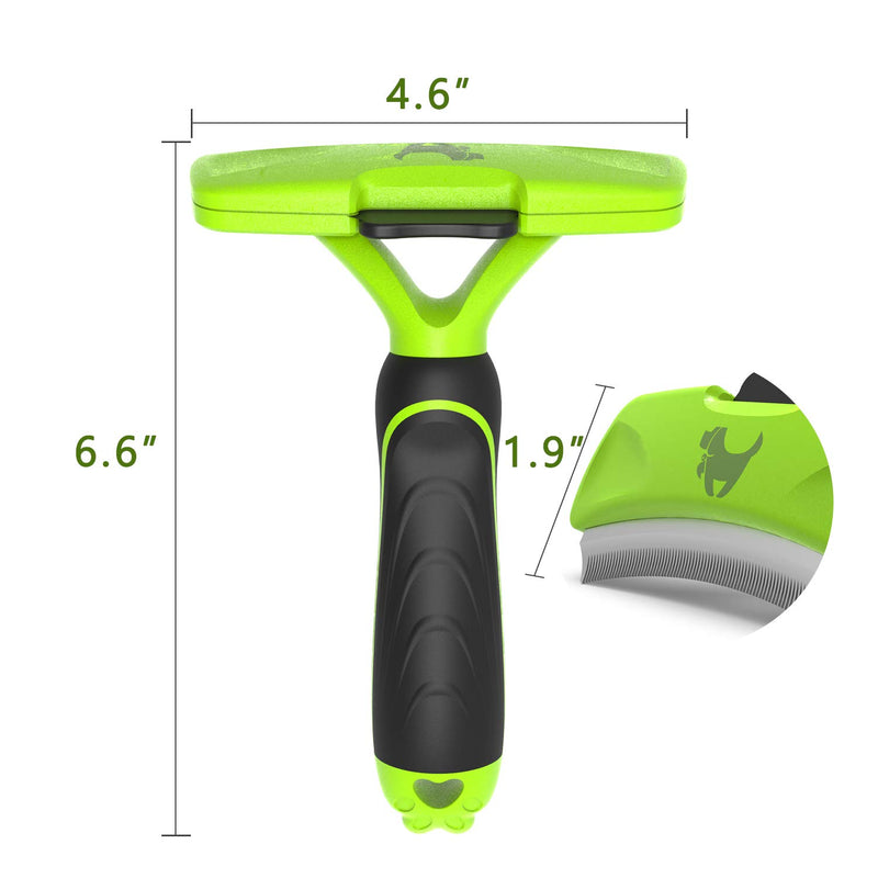 [Australia] - ORFELD Dog Shedding Tools, Shedding Brush Gromming Tool, Deshedding Tool for Reduce Loose Hair Upto 95%, Dog and Cat Shedding Grooming Tool green 