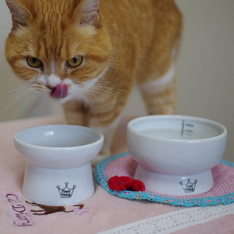 [Australia] - Necoichi Raised Cat Food Bowl, Stress Free, Backflow Prevention, Dishwasher and Microwave Safe, Made to EC & ECC European Standard Cupcake 