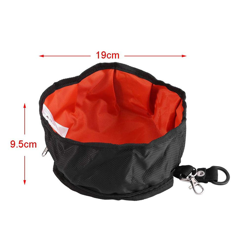 Exblue Collapsible Portable Food Bowl for Pets for Travel Food and Water for Cats Puppies Dogs (Black) Black - PawsPlanet Australia