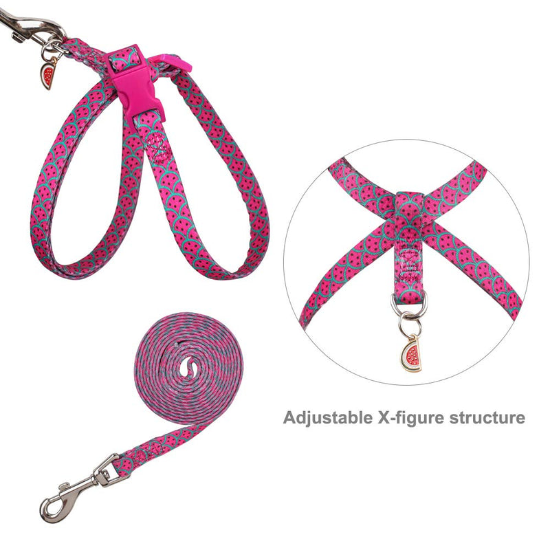 [Australia] - PUPTECK Escape Proof 8 Style Cat Harness with Leash Set - Walking Adjustable Soft and Light Weight for Kittens, Puppies Pink 