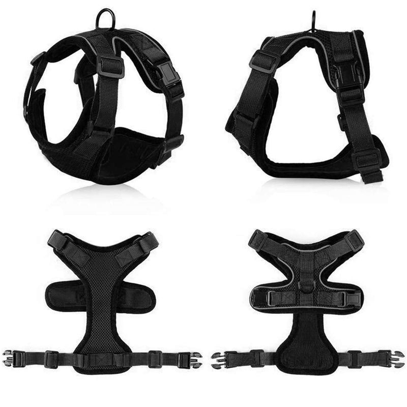 AEITPET Cat Harness, kitten Cat Harness and Lead Set for Walking, Small Cat and Puppy Dog Harness Small Dog Soft Mesh Vest Harness Adjustable Comfort Fit for Pet Kitten Puppy (S, BLACK) S - PawsPlanet Australia