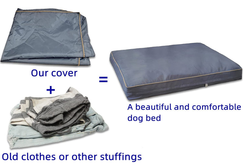 Dalema Dog Bed Cover 36" L x 27" W x 4" H.Waterproof Fillable 600D Oxford Dog Bed Replacement Cover.Washable and Removable Orthopedi,Cooling Gel and Memory Foam Pet Bed Protector Cover.Cover Only. - PawsPlanet Australia