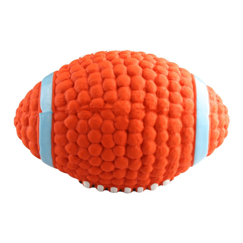 IFOYO Dog Toy Ball, Soft Dog Squeaky Toy Large Natural Rubber Dog Toy Ball for Dogs, 5.71in / 14cm Rugby - PawsPlanet Australia