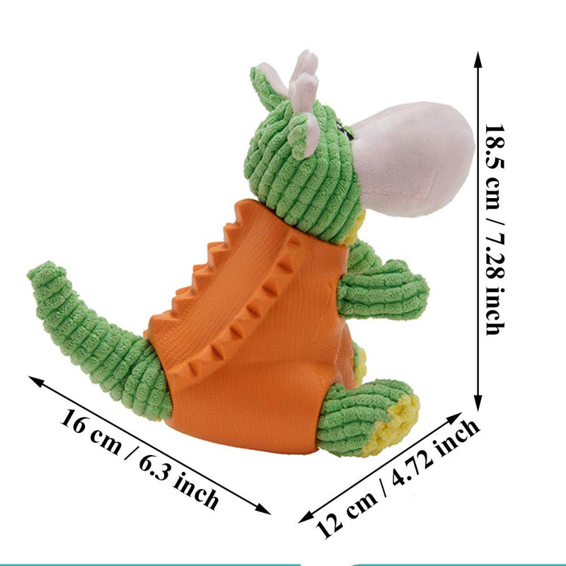 LWZko Dog Toy, Dog Plush Chew Toy, Molar Plush Toys Dog Toy, Dog Treat Dispenser, Silicon Dinosaur Shape Plush Fabric Squeaky Toy for Dogs, Dog Training Games, Interactive Dog - PawsPlanet Australia