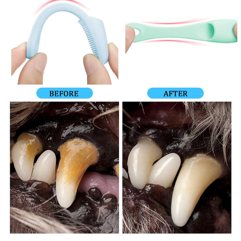 WRIRKN Pack of 4 dog toothbrushes, silica gel toothbrush, dog toothbrush for small dogs, toothbrush for dogs, finger toothbrush - PawsPlanet Australia