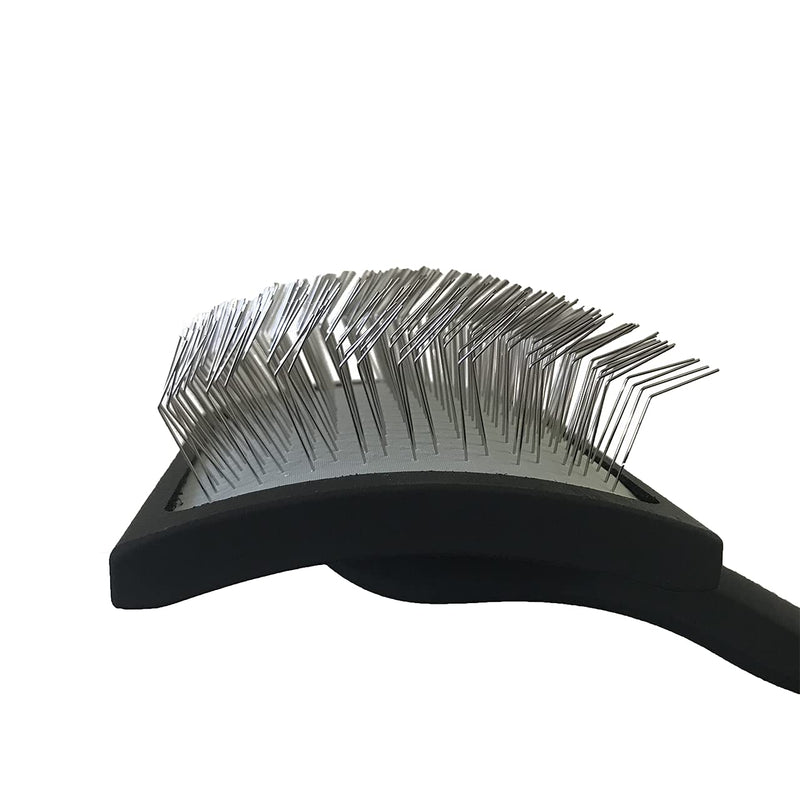 Chris Christensen Big K Dog Slicker Brush, Groom Like a Professional, Fluff Detangle Style, Saves Time Energy, Black, Large L - PawsPlanet Australia