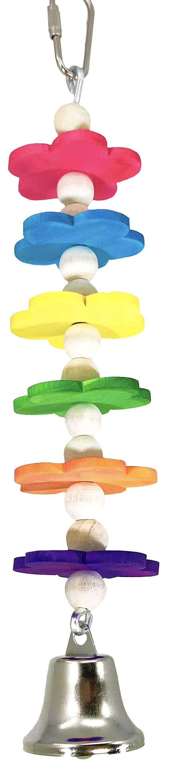 [Australia] - Bonka Bird Toys Small Ball Daisy Bird Toy Parrot Wood Blocks cage Rope Leather chew Forage Perch Swing Parakeet Conure Cockatiel Rainbow Ladder Bridge Playground Gym Supplies Small Daisy 