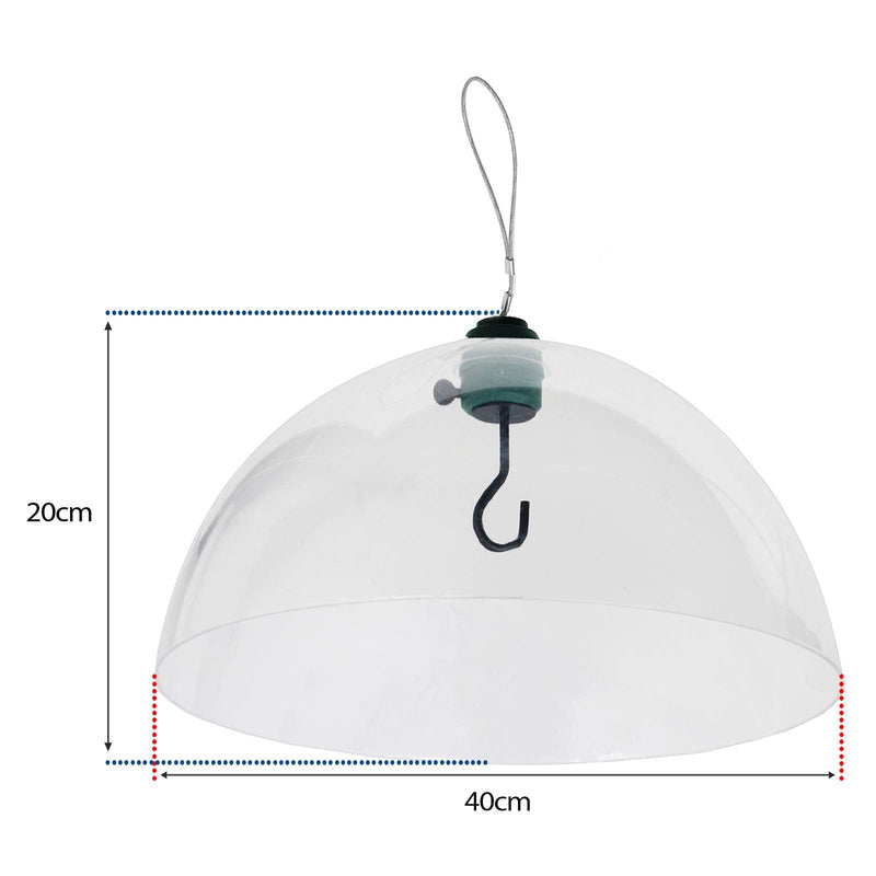SPARES2GO Squirrel Baffle Dome Bird Feeding Station Feeder Guard (Complete Kit with Hanging Hook and Loop) - PawsPlanet Australia