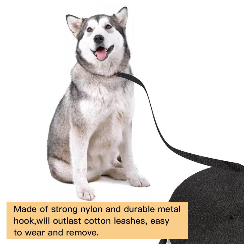 20ft (6M) Dog & Horse Training Lunge Lead. Dog Leads Training Leash for Camping Tracking Training Obedience Backyard Play 15m 50ft Long Nylon (6m / 20 Foot, Black) 6m / 20 Foot - PawsPlanet Australia