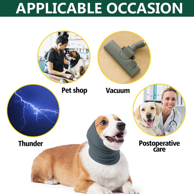 Anlitent Original Calming Dog Hoodies for Grooming and Anxiety Relief, Dog Ear Cover Warm Stretchy, Pet Dog Earmuff for Comfort for Thunder Winter Firework Noise Bathing (Small, Blue) Small - PawsPlanet Australia