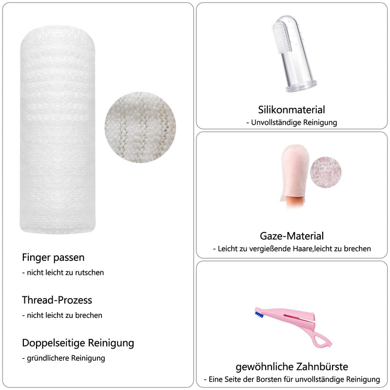 VOSSOT Dog Toothbrush Fingerling Reusable, Dental Care Dog, Dog Toothbrush Cat Toothbrushes-Fingers Toothbrushes, Washable Durable, Clean Pet Toothbrush Made of Knitted Fabric (Pack of 12) - PawsPlanet Australia