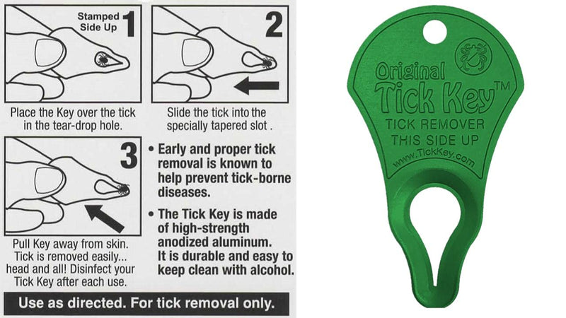 The Original Tick Key - Tick Detaching Device - Portable, Safe and Highly Effective Tick Detaching Tool (Green) - PawsPlanet Australia