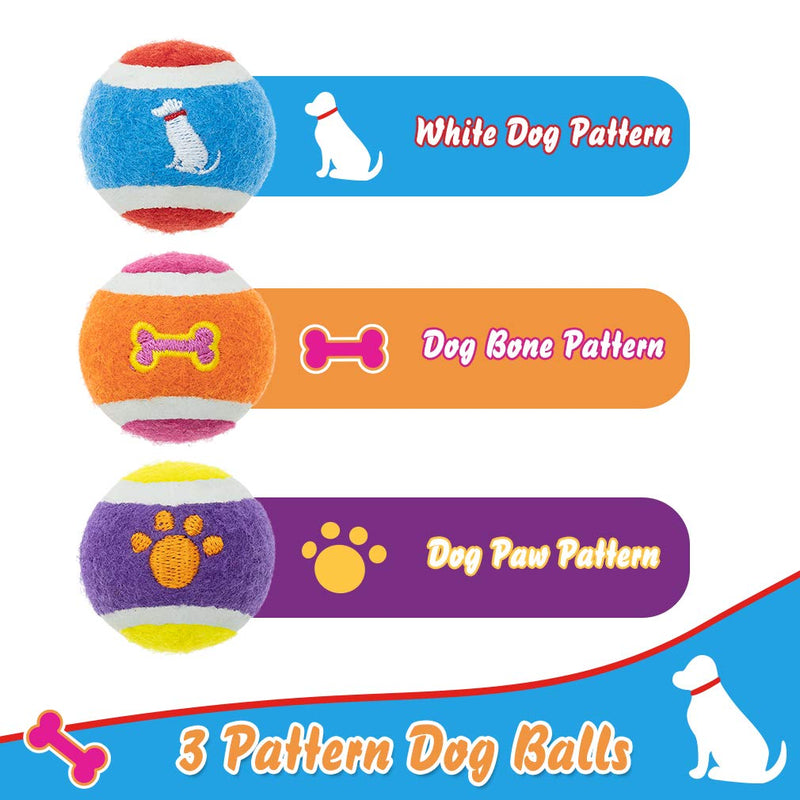 SCENEREAL Dog Tennis Balls for Small Dogs 12 Pack Durable Pet Interactive Ball for Puppy Playing Training Cute Dog Bouncy Ball 1.75 Inches - PawsPlanet Australia