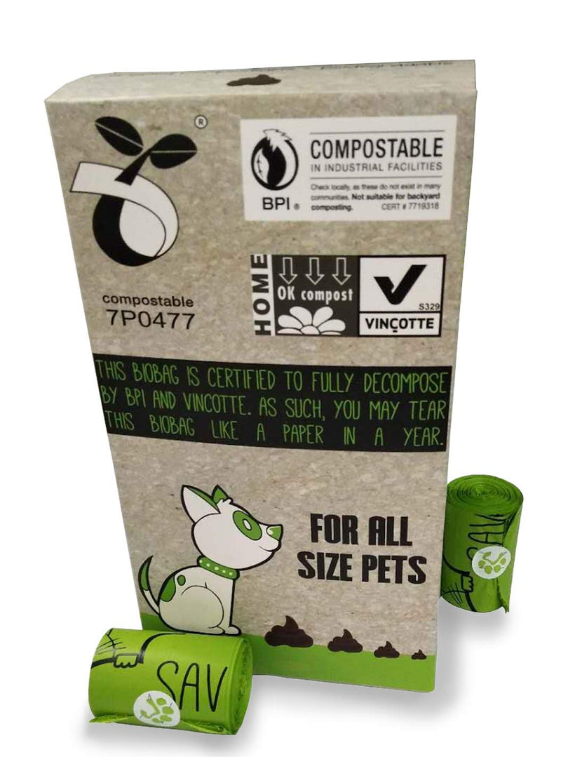 [Australia] - ZPAW MOKAI Compostable and Biodegradable Dog Poop Bags Made with Corn Starch | Large Environmentally Friendly Dog Waste Bags Certified 100% Compostable and Biodegradable - 480 Pet Waste Bags 160 Bags 