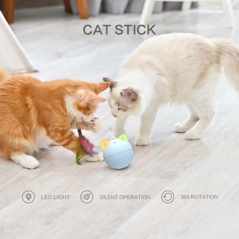 [Australia] - BENTOPAL Cat Toys for Indoor Cats Automatic Interactive with Cats/Kittens, Feather can Replaced White 