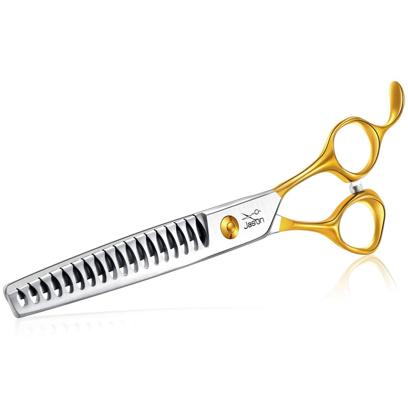 JASON 7.5 inch 18 teeth thinning scissors dog scissors professional chunker scissors fur scissors for dogs cats etc. 18 thinning scissors - PawsPlanet Australia