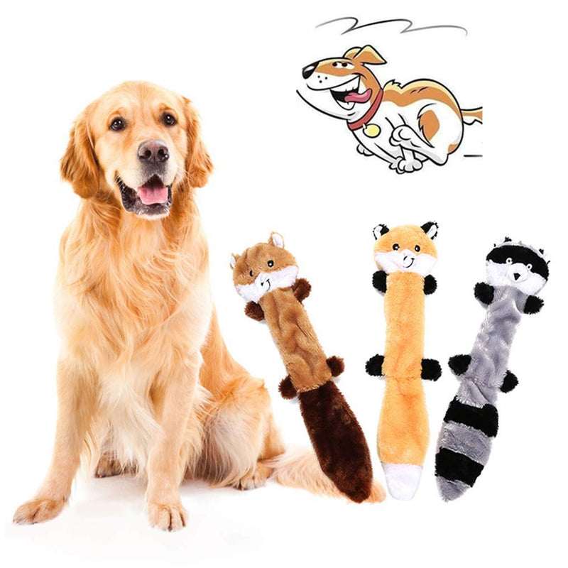 Squeaky Plush Dog Toys, 3 Pack Dog Squeaky Toys, Dog Toys for Small Dogs, Plush Dog Toys, Dog Squeaky Chew Toys, No Stuffing Squeaky Plush Dog Toy, for Puppies Small Medium Large Dogs Boredom - PawsPlanet Australia