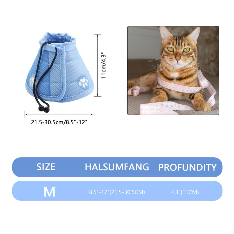 Cat & Dog Neck Brace: Adjustable, Soft Neck Brace for Cats and Puppies - Cat Collar, Cat Cone After Surgery & Injuries, Kitten Accessories - Comfortable Donut Cat, Cat Collar (Blue, M) - PawsPlanet Australia