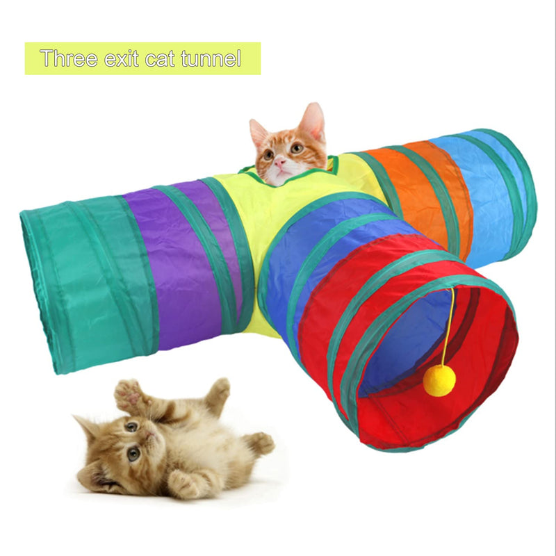 SUOXU Cat Toy Set, 22 Pieces Interactive Cat Toys - with Cat Tunnel Cat Toy Mice Toy Variety Pack for Indoor Kitty (Style 1) Style 1 - PawsPlanet Australia