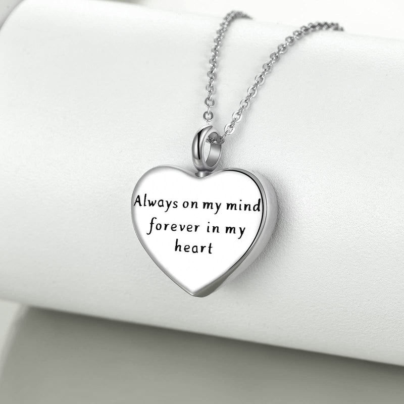 Dog Urn Necklace for Ashes Sterling Silver Pet Memorial Keepsake for Women Men Heart-shaped Puppy Cremation Jewelry - PawsPlanet Australia