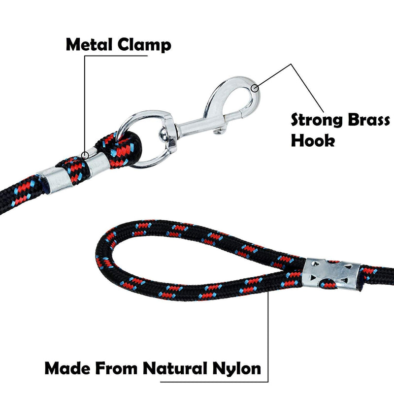 burning desire Nylon Rope Leash for Large Breed Dog- X-Large (Color May Vary) - PawsPlanet Australia