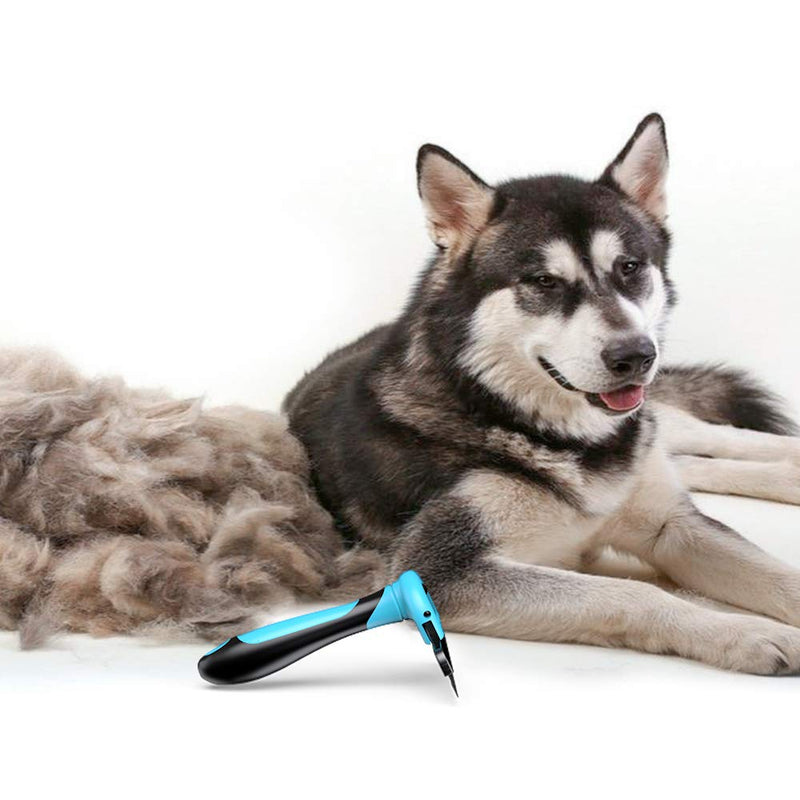 LinGear Dog Deshedding Tool,Cat Shedding Dematting Brush,Self Cleaning Pet Stripping Comb to Remove 90% of Dead Knots,Tangles,Undercoat & Loose Hair for Small, Medium Animal with Thick Wiry Hair - PawsPlanet Australia