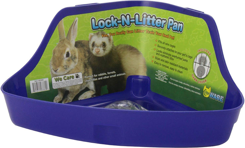 (2 Pack) Ware Manufacturing Plastic Lock-N-Litter Pan for Small Pets - Size Regular - PawsPlanet Australia