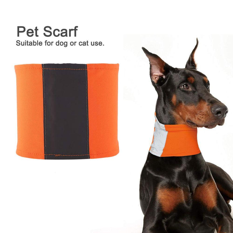 Reflecting Pet Scarf Fluorescence Dog Cat Collars Bandana High Visibility for Outdoor Activity Day and Night(Orange L) Orange L - PawsPlanet Australia