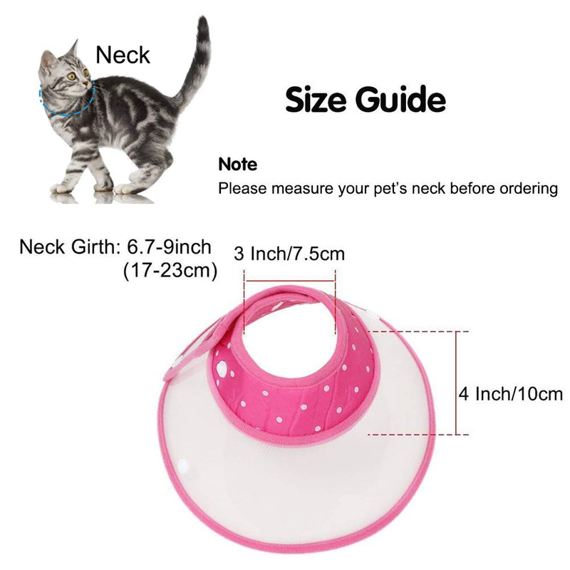 Vivifying Pet Cone, Adjustable 6.7-9 Inches Lightweight Elizabethan Collar for Puppies, Small Dogs and Cats (Pink) - PawsPlanet Australia