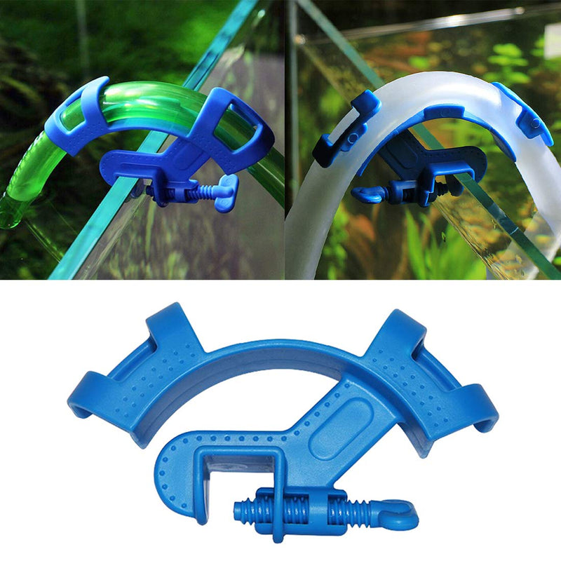 XEOGUIYA Fish Tank Aquarium Water Tube Clamp, Adjustable Plastic Fish Tank Pipe Holder, Curved Shape - PawsPlanet Australia