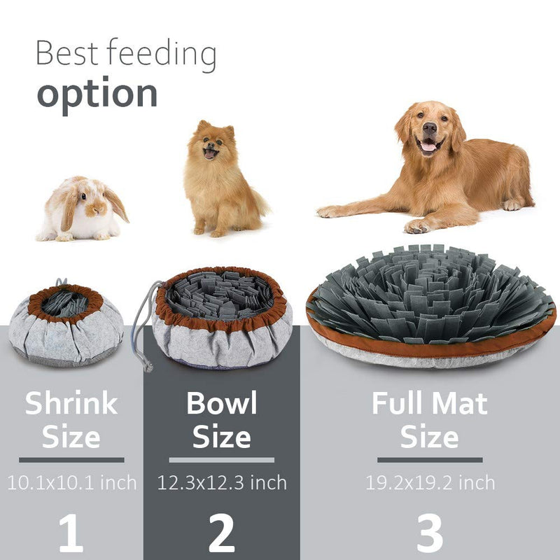 TOTARK Pet Snuffle Mat for Dogs, Dog Puzzle Toys Pet Snuffle Feeding Mat Interactive Game for Boredom, Durable Dog Sniffing Mat Soft Pet Nose Work Encourages Natural Foraging Skills for Dogs Gray - PawsPlanet Australia