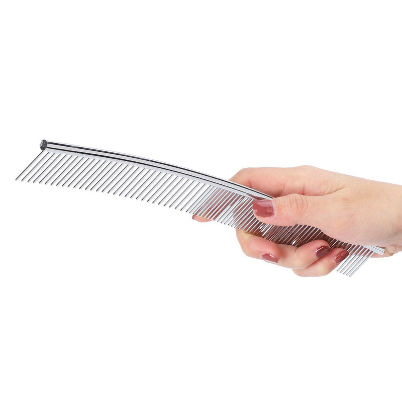Dog Combs, Curved Stainless Steel Comb for Dogs, Pet Grooming Opening Knot Comb, Hair Removal Brush, Dog Grooming Tools for Long and Short Hair Dogs, Cats(A) A - PawsPlanet Australia