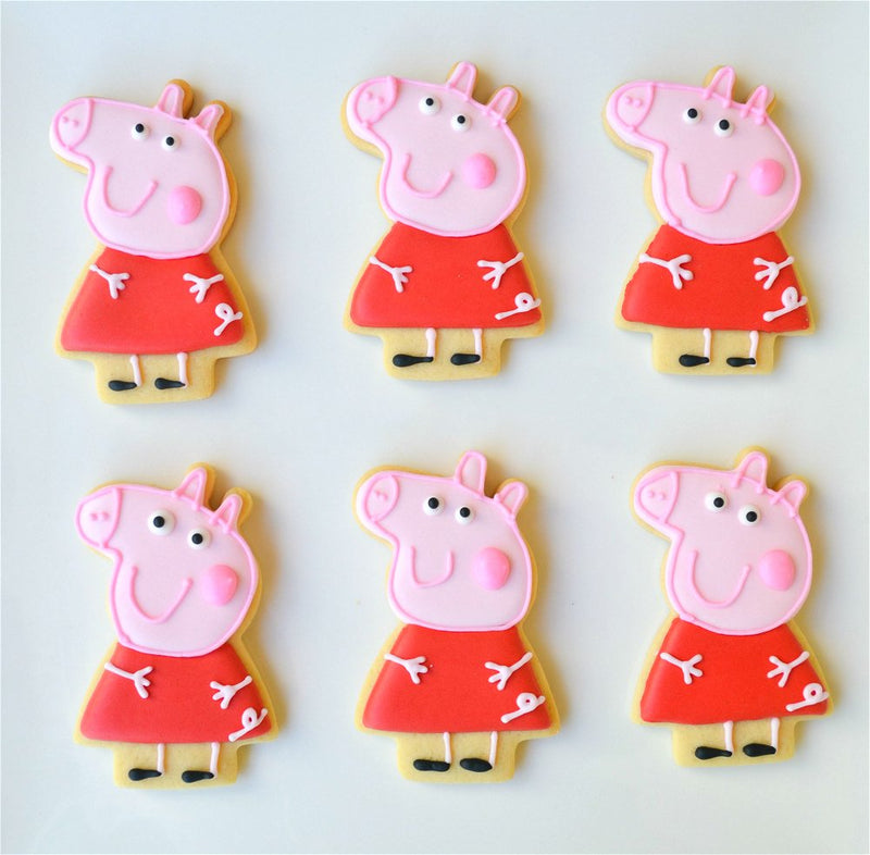 YUHAO Pepp Pig Cookie Cutters Set for Kids - 8 PCS - Pepp Pig, George Pig, Daddy Pig, Mummy Pig, Pig Head, Sun, Umbrella and Message Board - Stainless Steel - PawsPlanet Australia