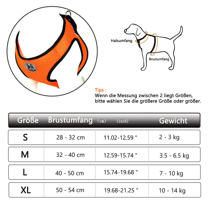 Lairle Small Dog Harness, Puppy Harness, Cat Harness, 3-Pack Dog Harness No Pull Soft Mesh Dog Vest Hanress with Leash Set for Small Dogs Cats SC - PawsPlanet Australia