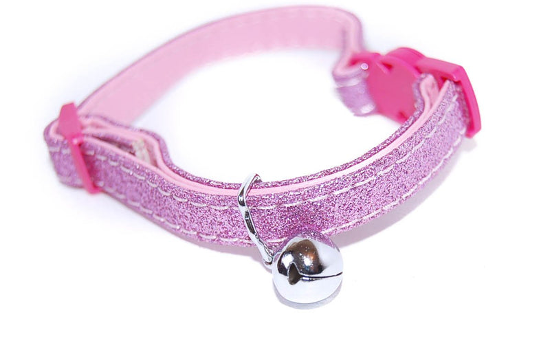 Pet Palace® "Glitter Kitty Cat Kitten Collar for cats who relish the nightlife plus FREE cute catnip mouse toy! (PERKY PINK) PERKY PINK - PawsPlanet Australia