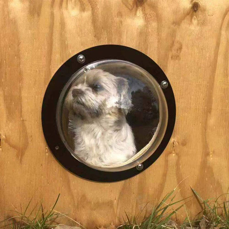 CALIDAKA Dog Fence Window Acylic Dog Dome Fence Clear Windows Pet Peek Window Pet Sight Window Pet Fence Bubble Window for Pets and Dogs Peek Clear View - PawsPlanet Australia