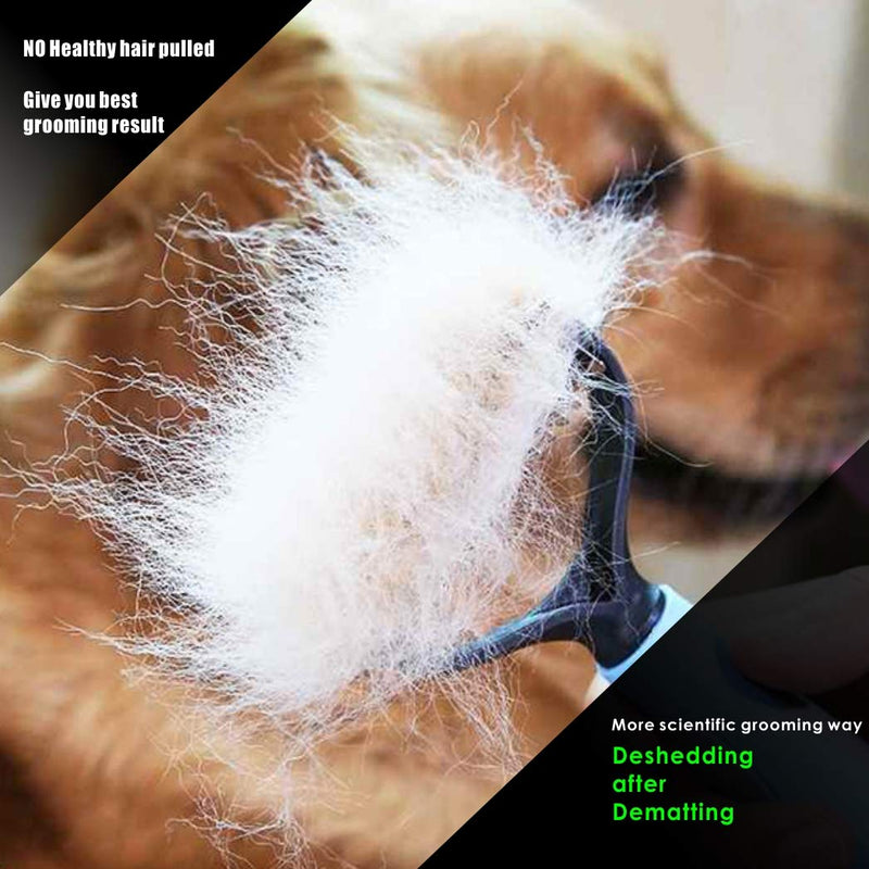 Dog Brush and Cat Brush Special for deshedding Pet with Thick, Medium, Long, Curly, and Wiry Hair -2 Sided Pet Grooming Tool, Mats & Tangles Dematting -No More Nasty Shedding and Flying Hair - PawsPlanet Australia