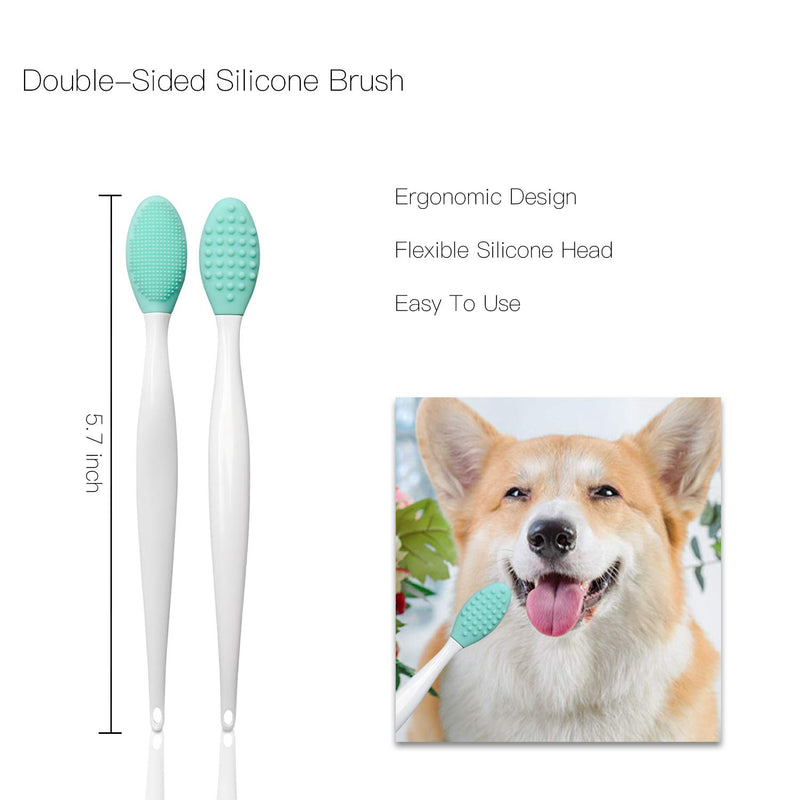 Dog&Cat Toothbrush Kit, Pet Oral Cleaning Kit, Pets Contains Soft Bristle Toothbrush, Silicone Toothbrush, Finger Toothbrush, Dog Chewing Ball, Small to Large Cats/Dogs Dental Care - PawsPlanet Australia