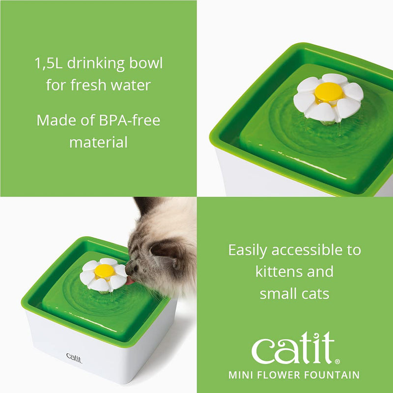 Catit Mini Flower Foutain for Kittens/Small Cats - PawsPlanet Australia