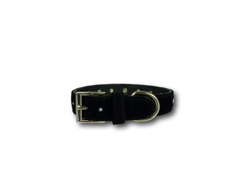 Cara Mia Dogwear Diamante Crown/Bone and Studs Velvet Dog Collar (XSmall, Black Bone) XSmall - PawsPlanet Australia