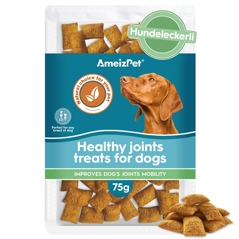 AmeizPet Dry Food Tasty Dog Biscuits, Hip and Joint Care Joint Supplements for Dogs, Pet Joint Chew Snacks for Puppies and Senior Dogs 75g (2.6 oz) Healthy Joints - PawsPlanet Australia