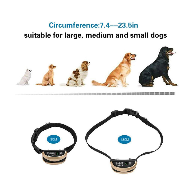 [Australia] - BixMe Dog Bark Collar Anti Bark Collar Humane No Bark Collar with Beep Sound, Vibration and Rechargeable for Small Medium Large Dogs Stop Barking Collar Waterproof 