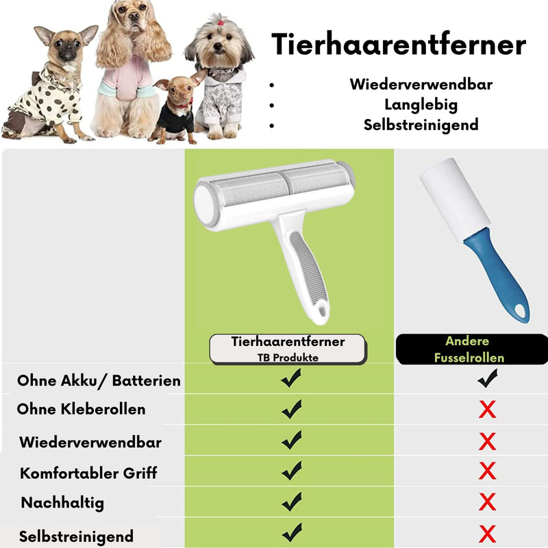 Pet hair remover for sofa, car, upholstery, carpet - lint roller for dog hair, cat hair and lint, reusable, high quality lint brush for pet hair - PawsPlanet Australia