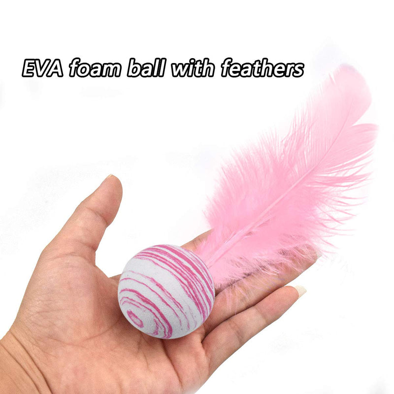 Pinsheng Cat Toys, Pet Teeth Grinding Chew Toys, Interactive Planet Texture Cat Tease Ball and Feather, EVA Lightweight Foam Ball, Throwing Toy - PawsPlanet Australia