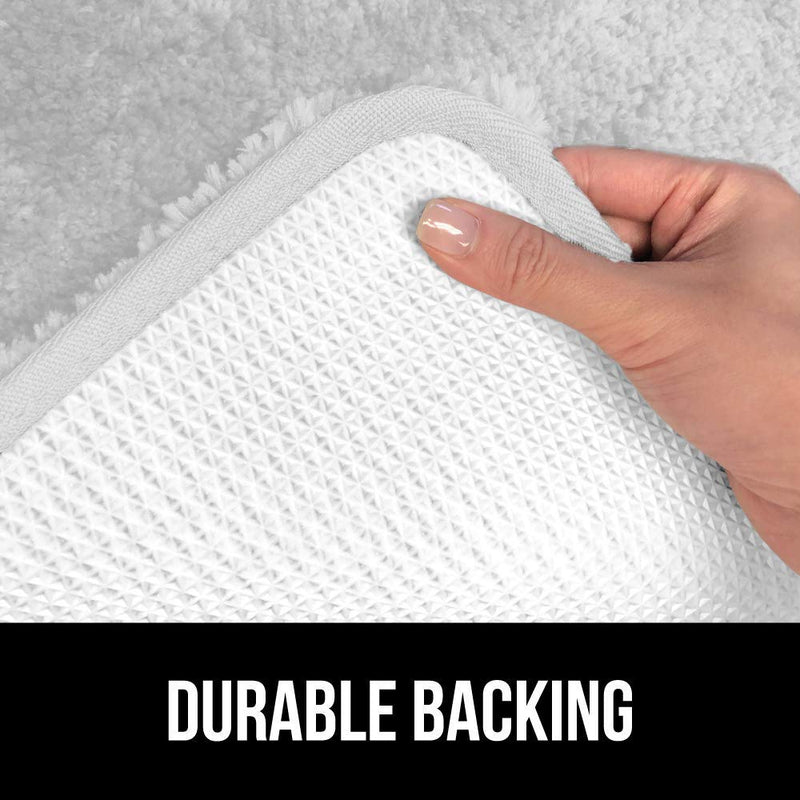 Gorilla Grip Bath Tub Mat and Luxury Bath Rug, Both White, Bath Mat Size 35x16 and Bath Rug Size 30x20 Inches, 2 Item Bundle - PawsPlanet Australia